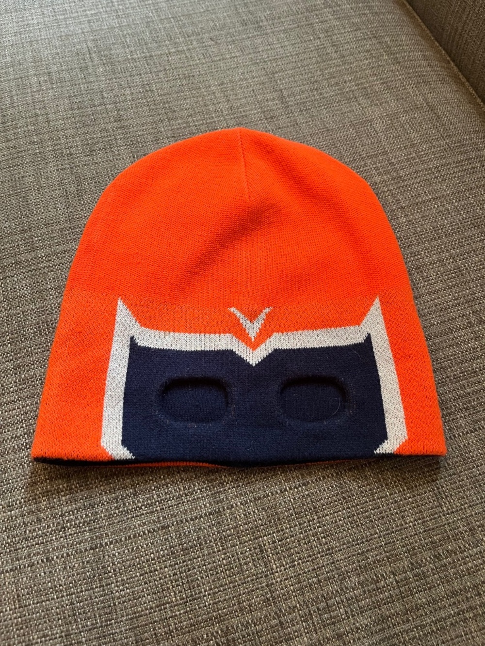 Crewcuts J.Crew Kids Orange Blue Superhero Mask Beanie Hat Cutout Eyes